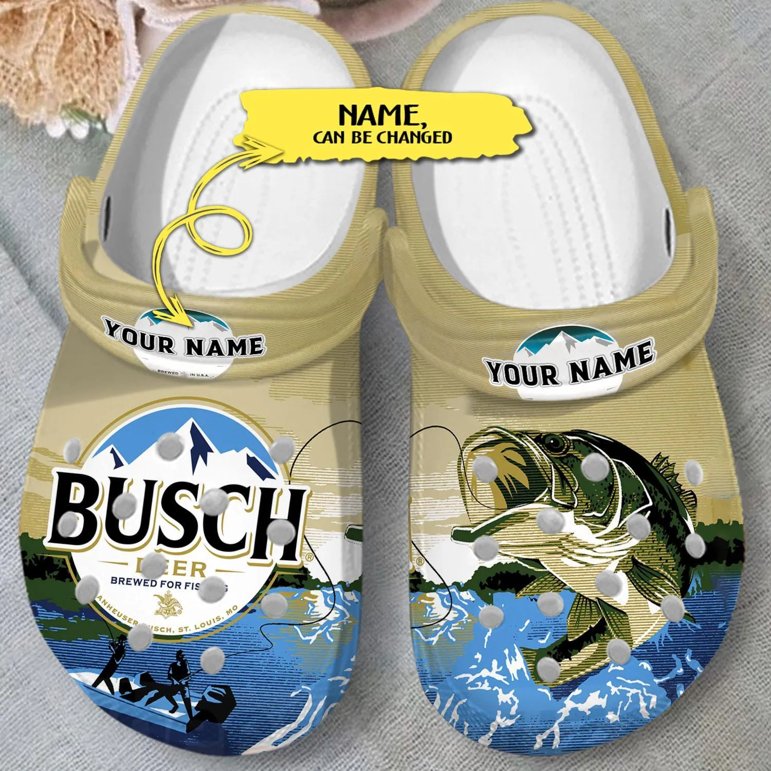 Busch Beer Slippers Clogs