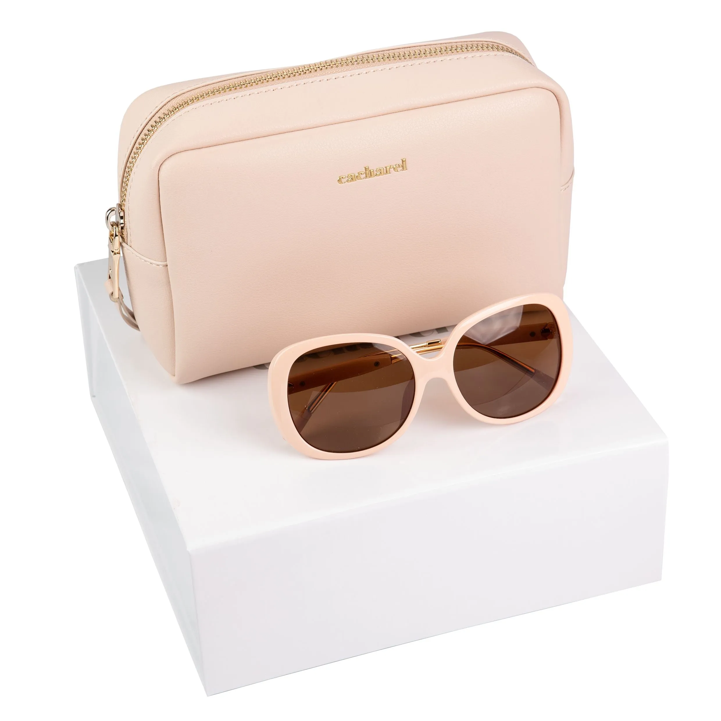 Cacharel CPCS035X-Set Timeless Nude (cosmetic bag & sunglasses)
