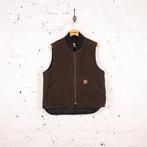 Carhartt Work Gilet Bodywarmer Jacket - Brown - L