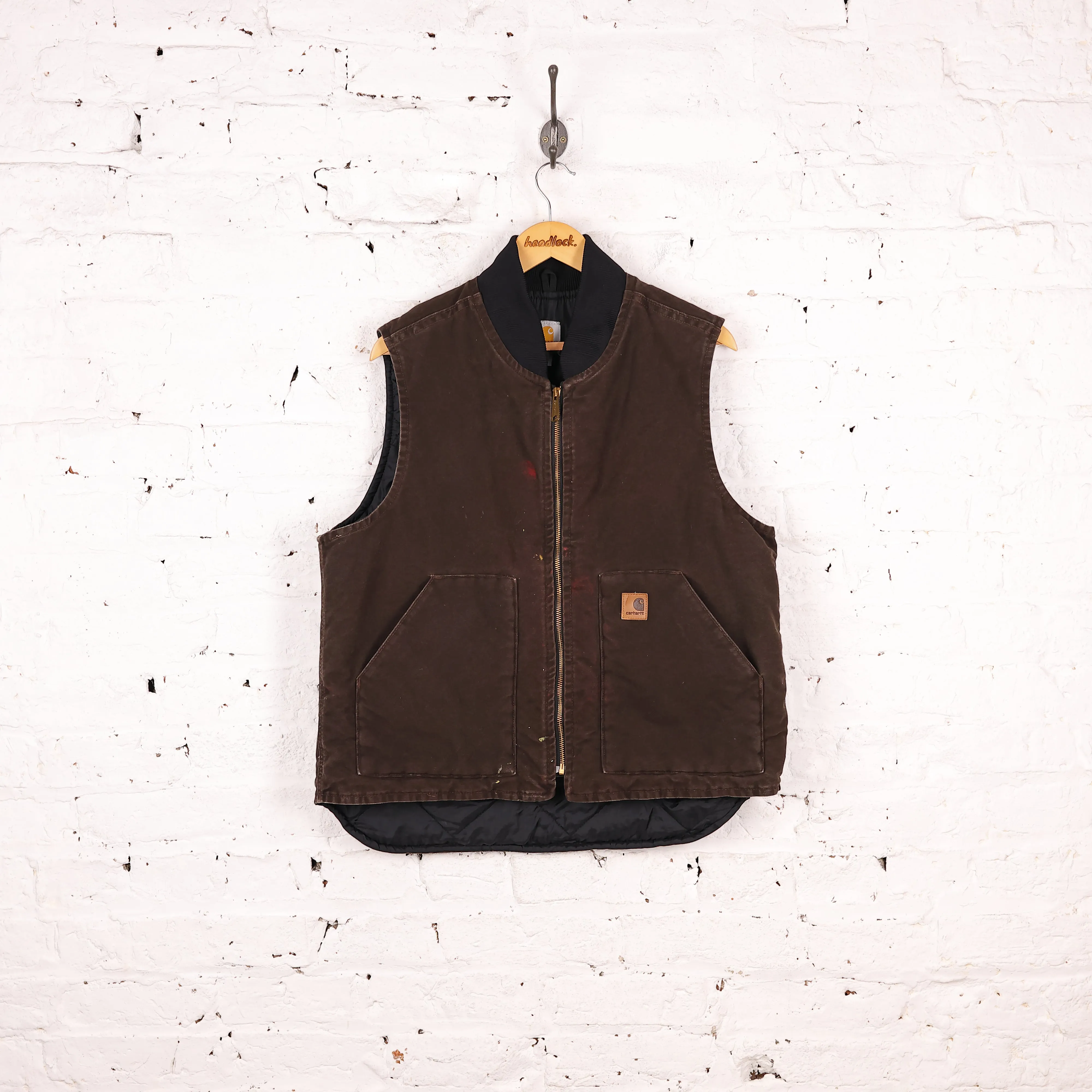 Carhartt Work Gilet Bodywarmer Jacket - Brown - L