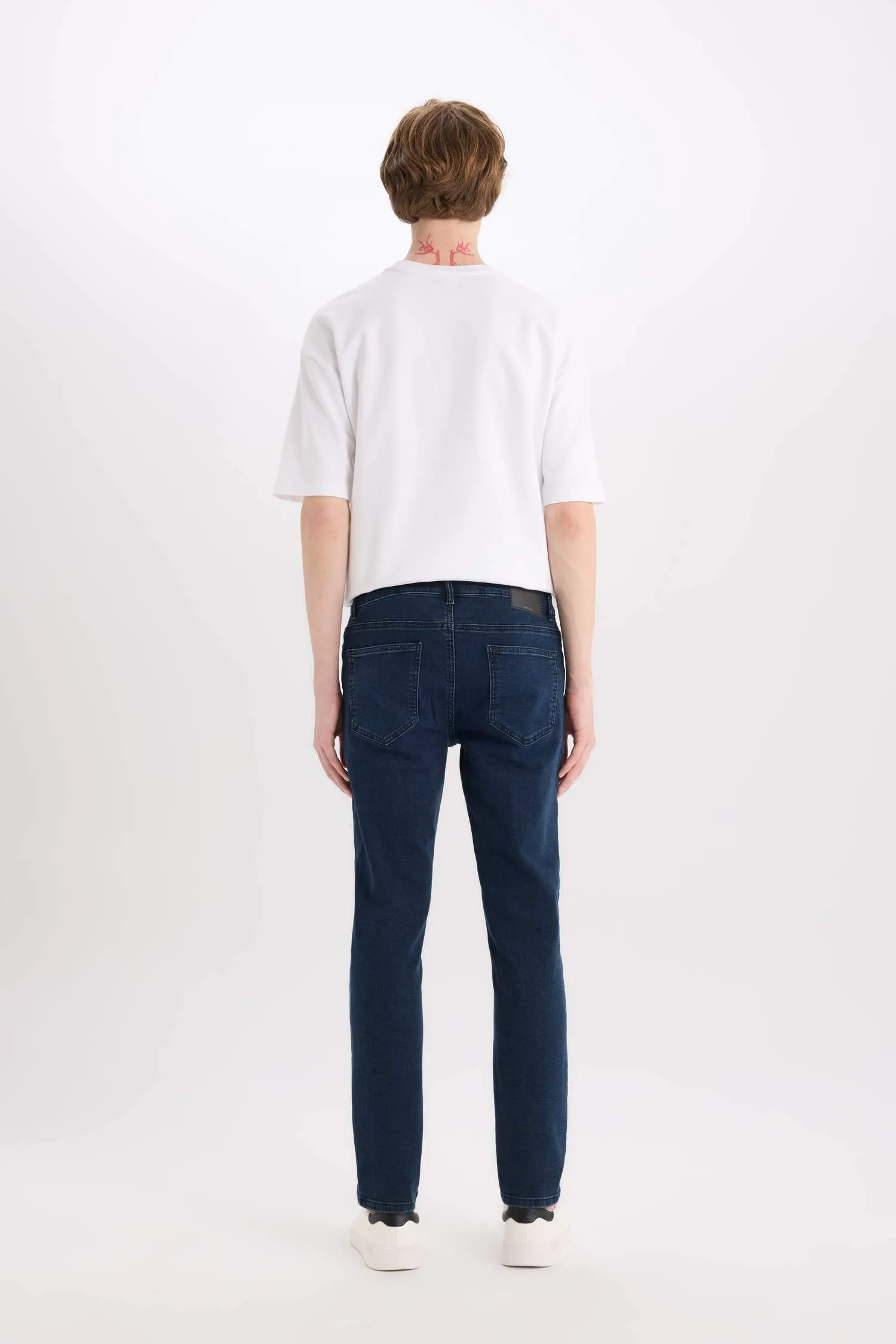 Carlo Skinny Fit Super Skinny Hem Jean Trousers