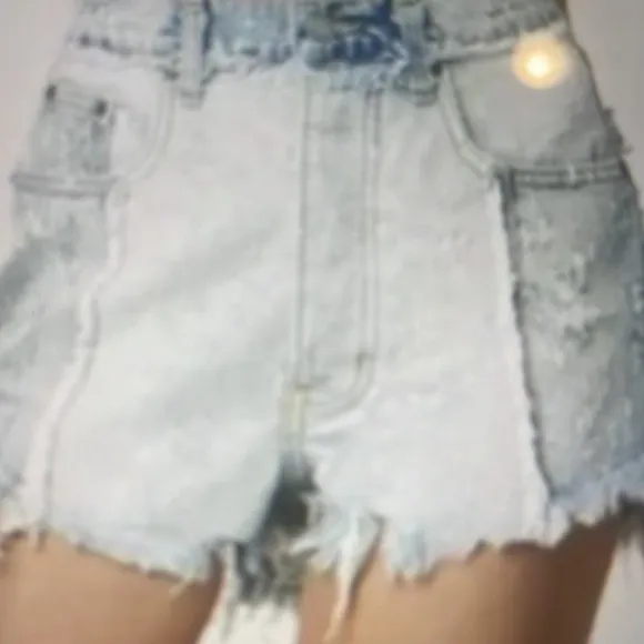 Carmar LF High Rise Distressed Denim Jean Shorts, Size 27