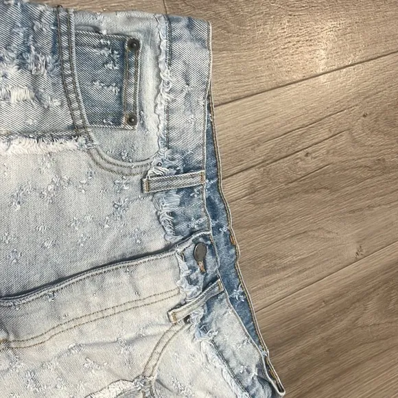 Carmar LF High Rise Distressed Denim Jean Shorts, Size 27