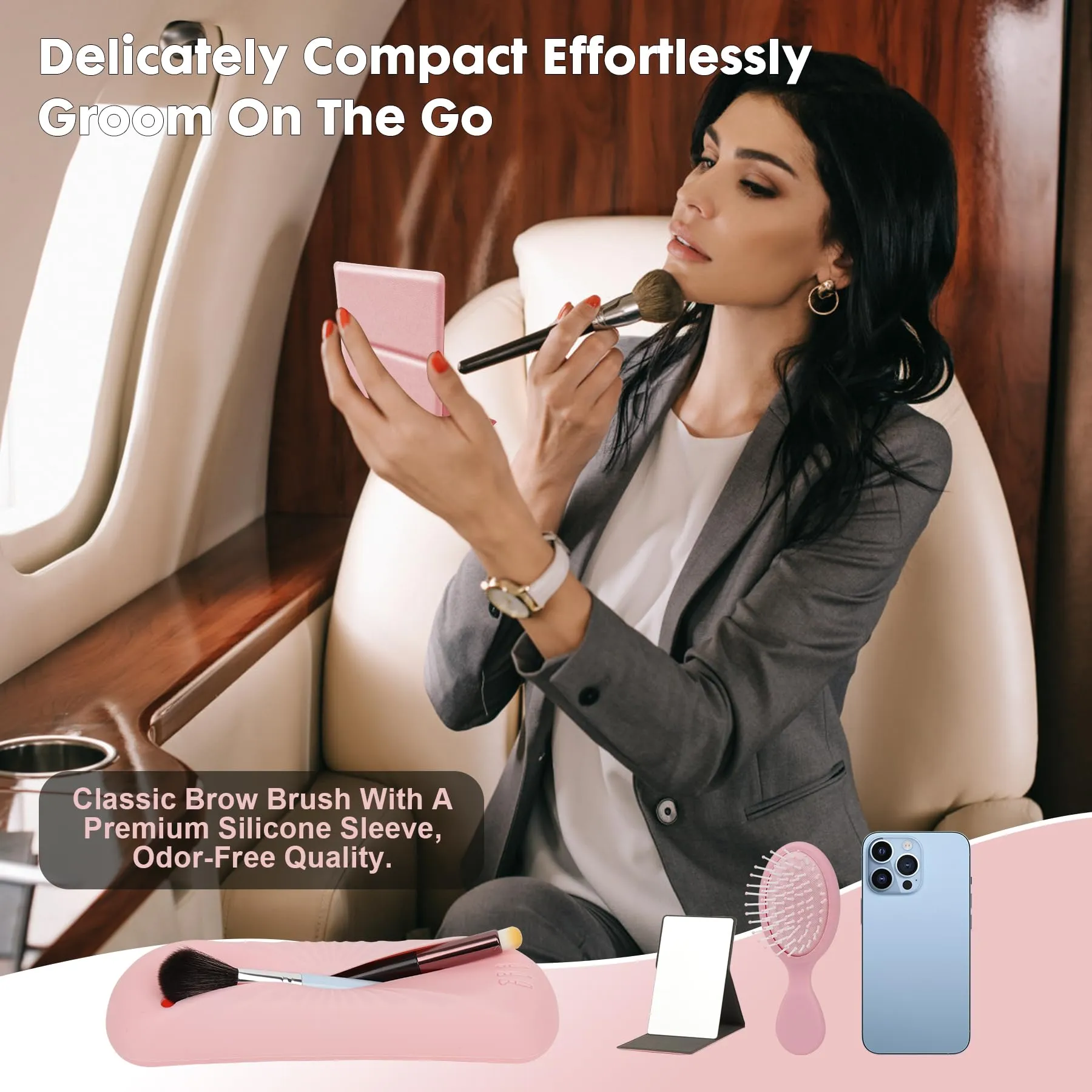 Carpdiem Travel Essentials for Women: Premium 12-Piece Travel Kit in Stylish Pink Cosmetic Bag - Perfect for Holidays, TSA Approved (Grand Bag)