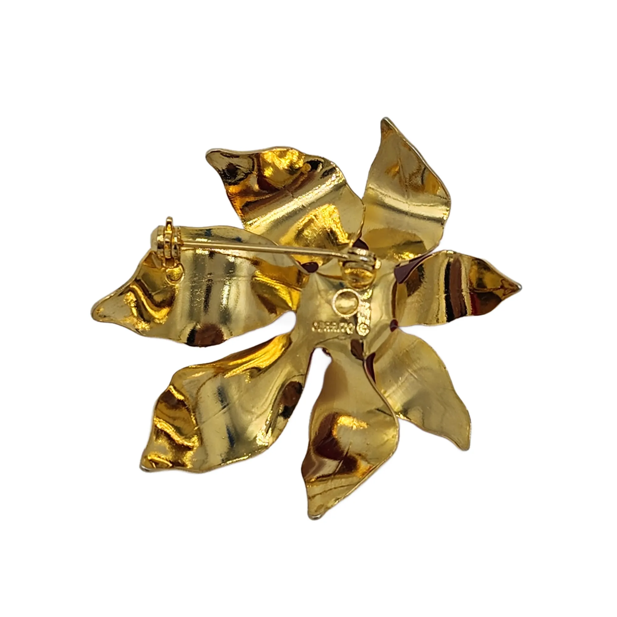 Cerrito Vintage Christmas Poinsettia Brooch