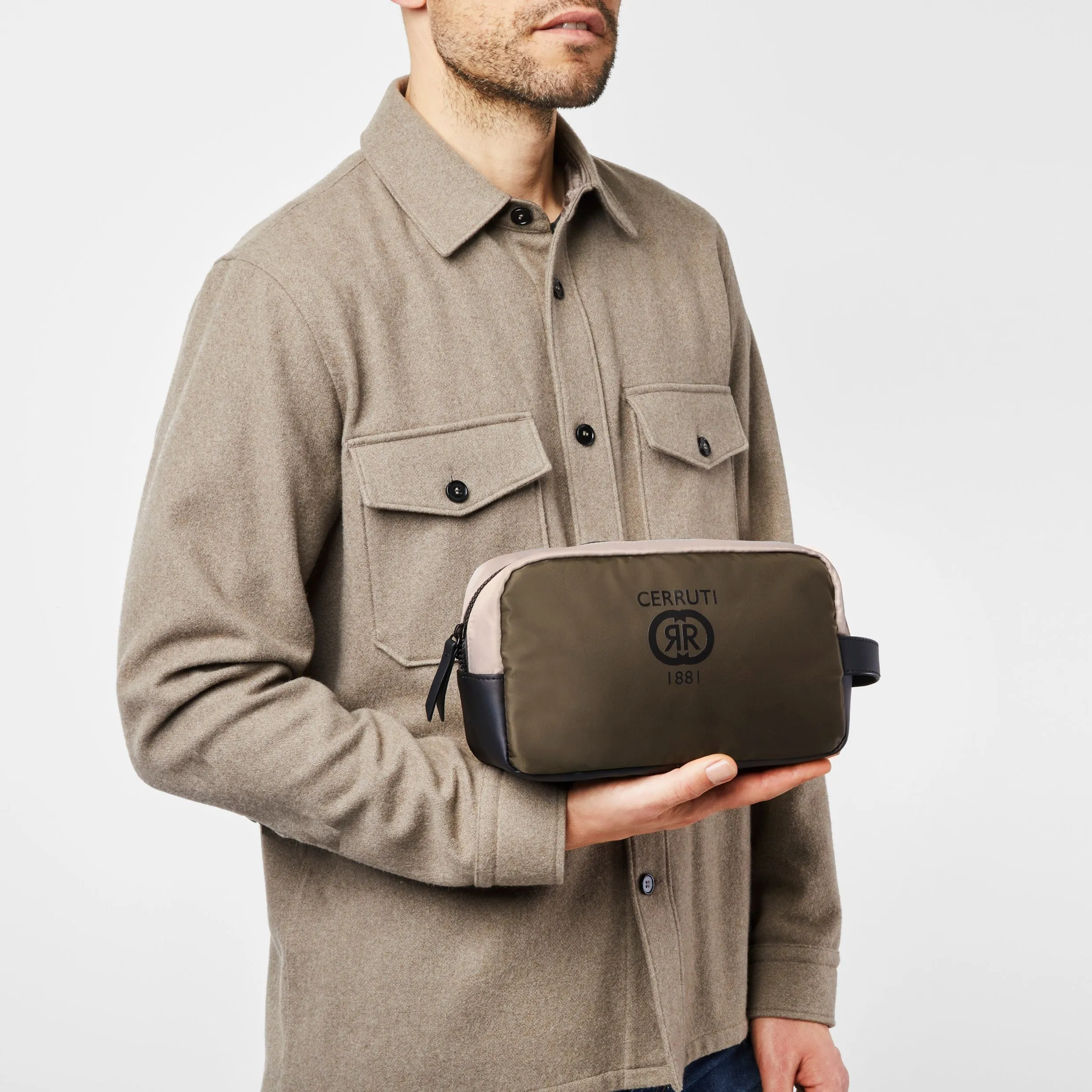 Cerruti 1881 NTC327X-Dressing-case Brick Beige Khaki Black