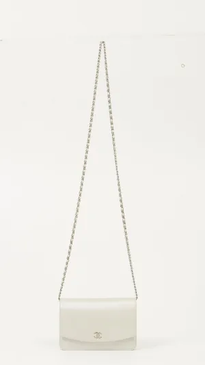 Chanel Pearl Caviar Leather SHW Wallet On Chain