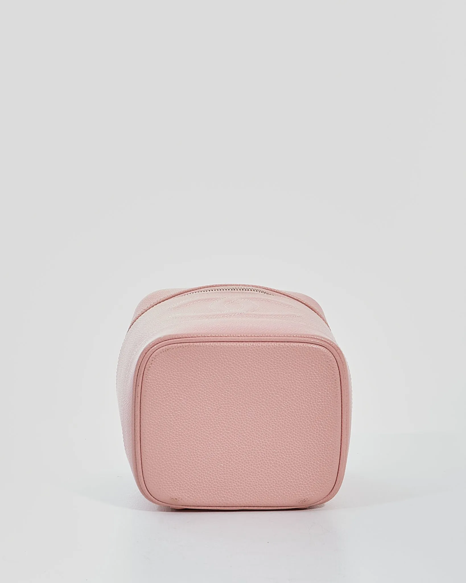 Chanel Pink Caviar Leather Vanity Case   Add On Strap