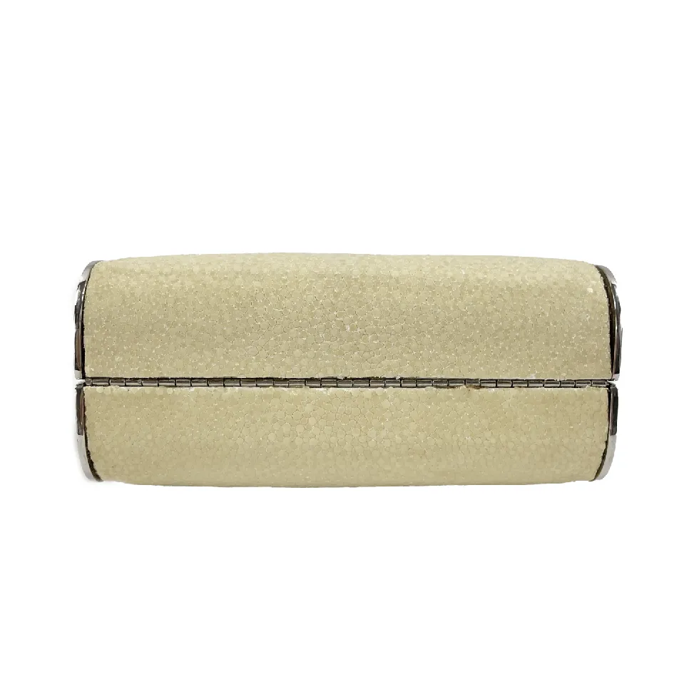 Chanel - RARE Mini Stingray Calfskin Case Crossbody Beige / Silver
