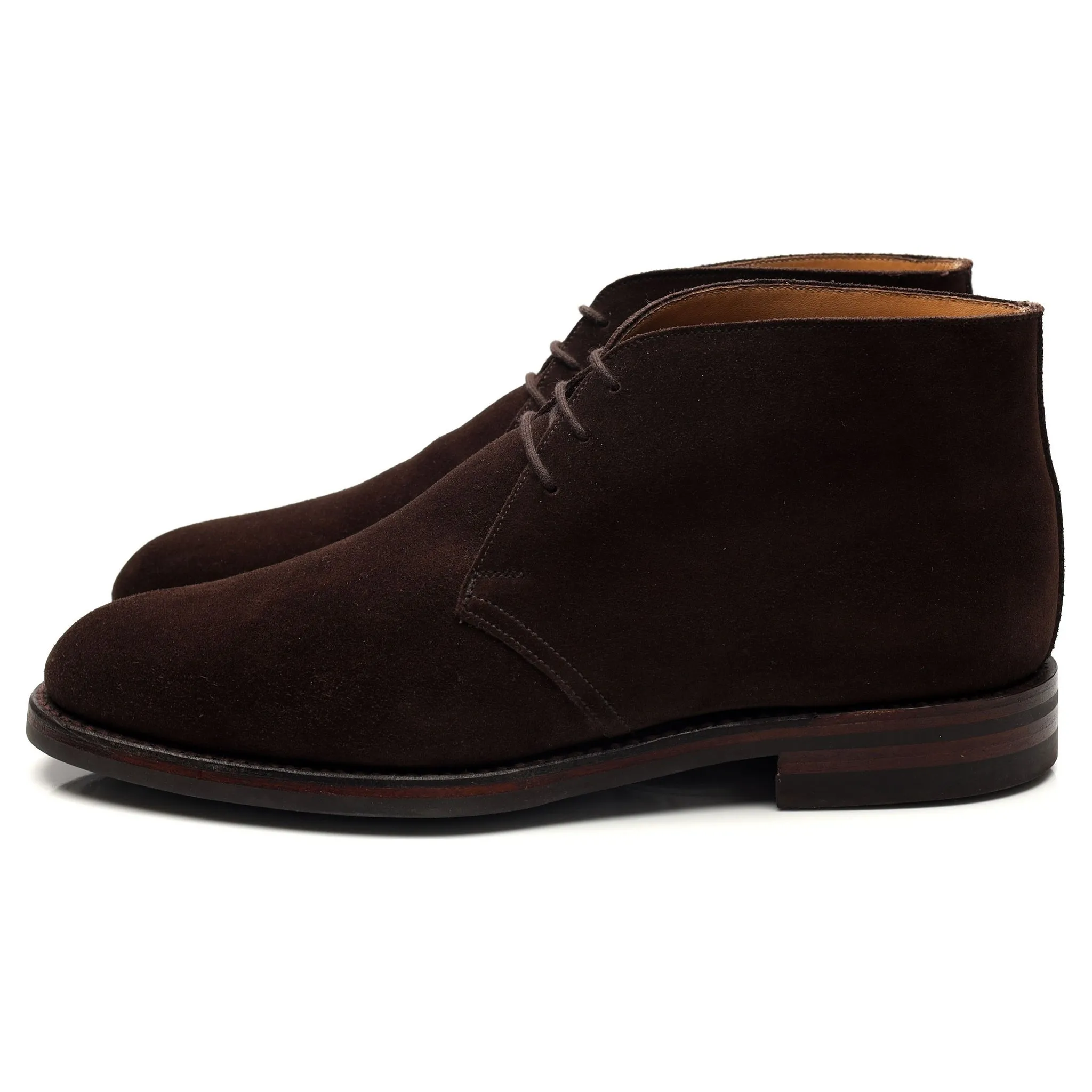 'Chiltern' Dark Brown Suede Chukka Boots UK 8.5 E