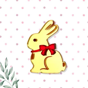Chocolate bunny - mini 🐰 - brooch - Set of 4