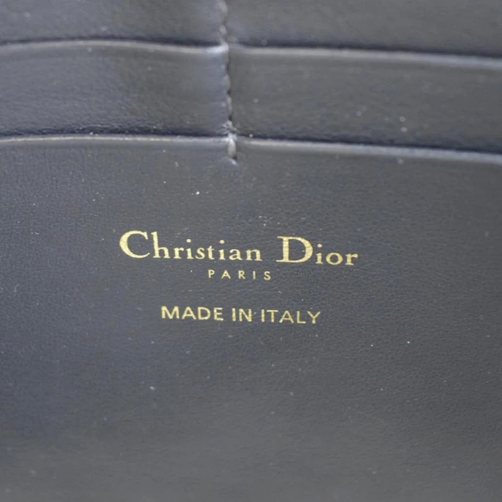 CHRISTIAN DIOR Saddle Oblique Jacquard Pouch Crossbody Bag Navy Blue