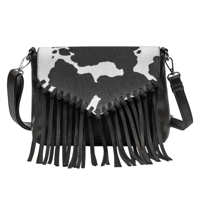 Christianartbag Handmade Leather Bag, Design Shoulder Bags For Women Vintage Messenger Rivet Tassel Designer Luxury Bags Ethnic Clutch Western Handbag, CABHMB03141023