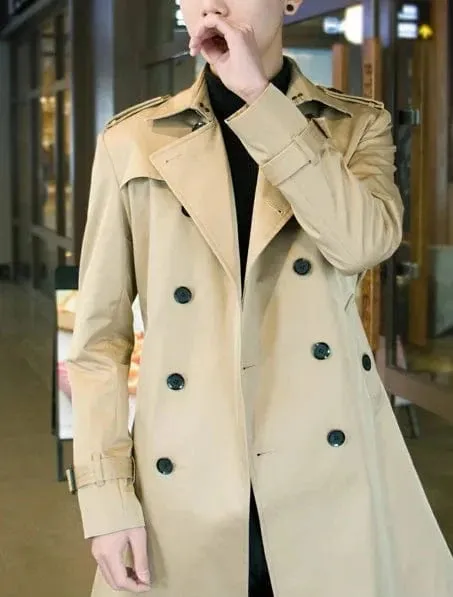 Christopher Mosley Cashmere Double Breasted Windbreaker Coat