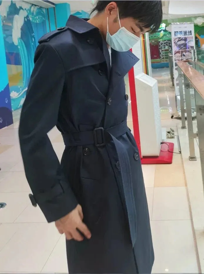 Christopher Mosley Cashmere Double Breasted Windbreaker Coat