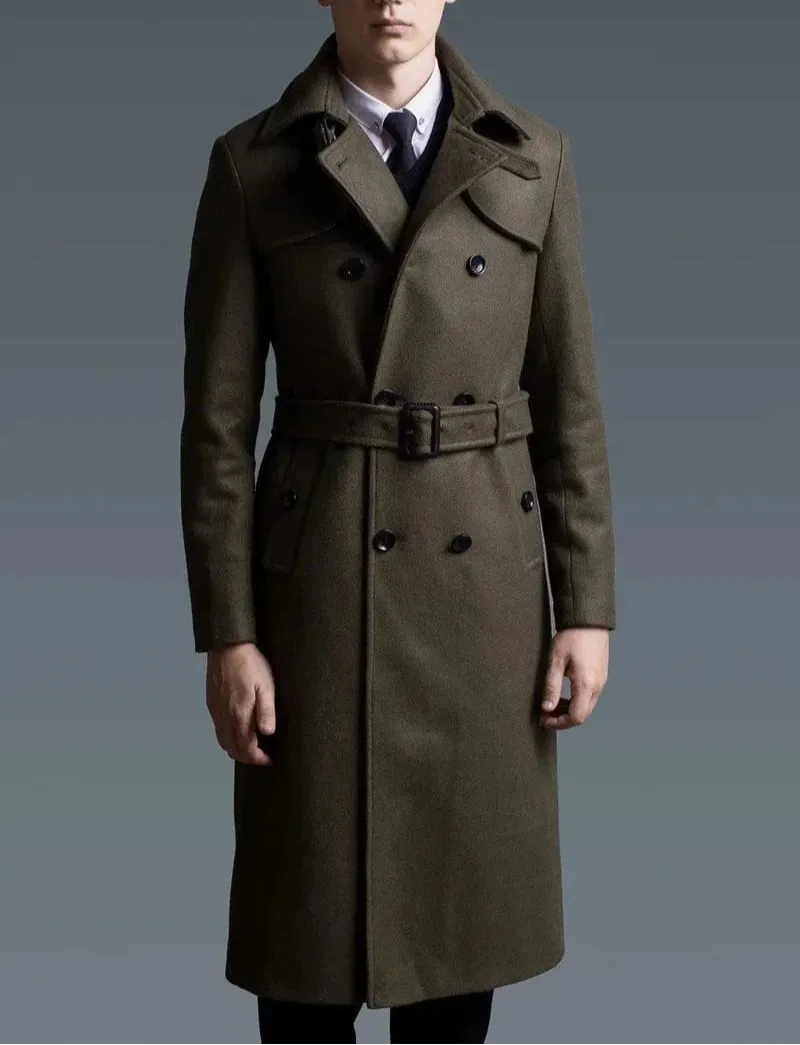 Christopher Mosley Wool Trench Overcoat