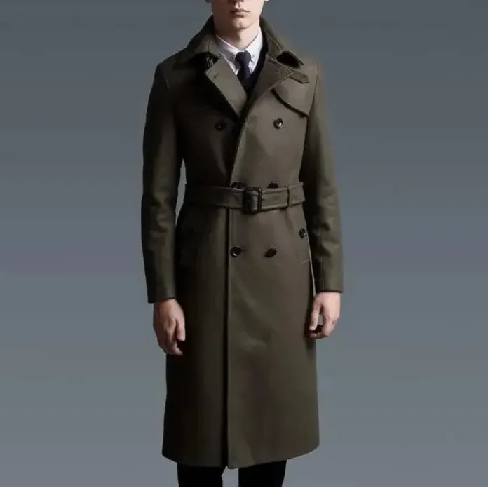 Christopher Mosley Wool Trench Overcoat
