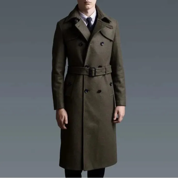 Christopher Mosley Wool Trench Overcoat