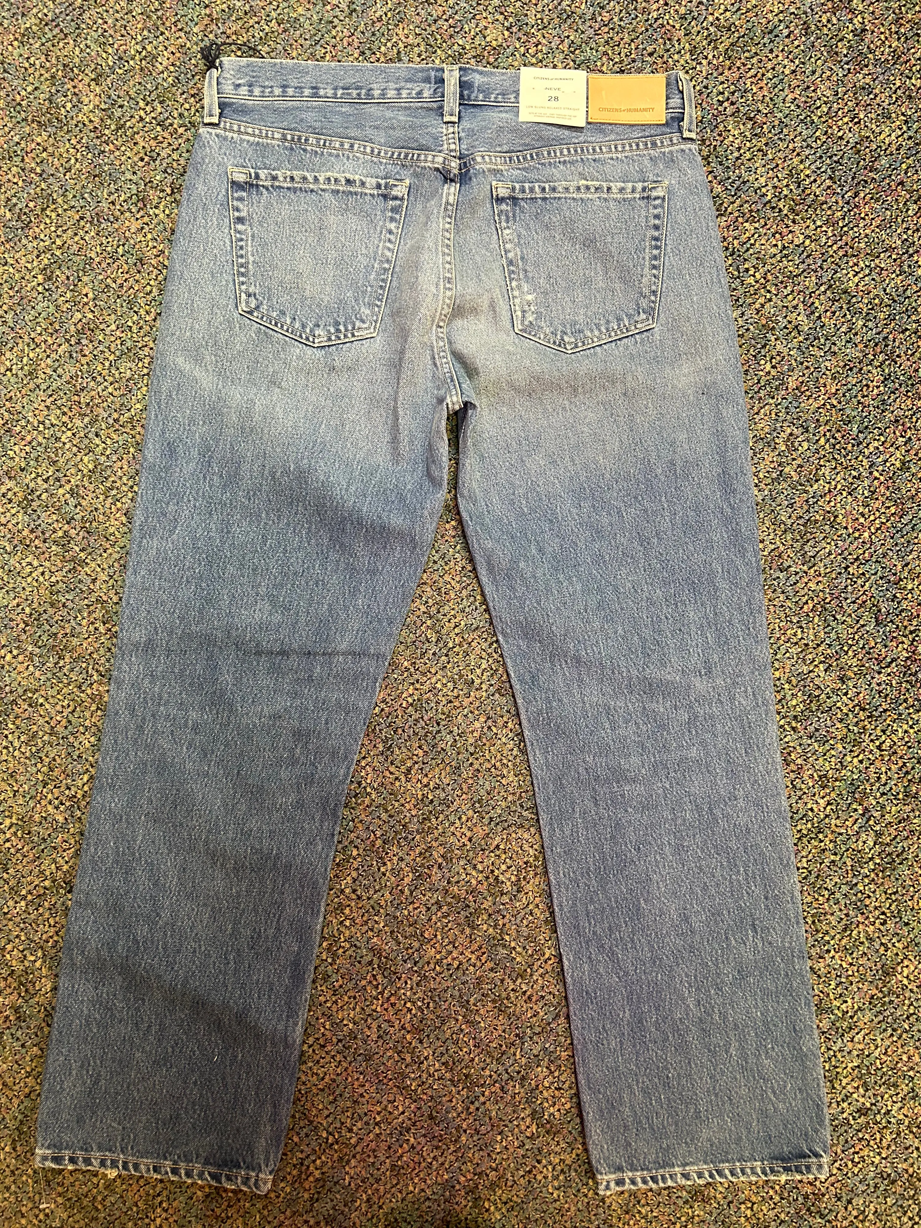 Citizens of Humanity "Neve Long Slung Relaxed Distressed Non-Stretch Jean"