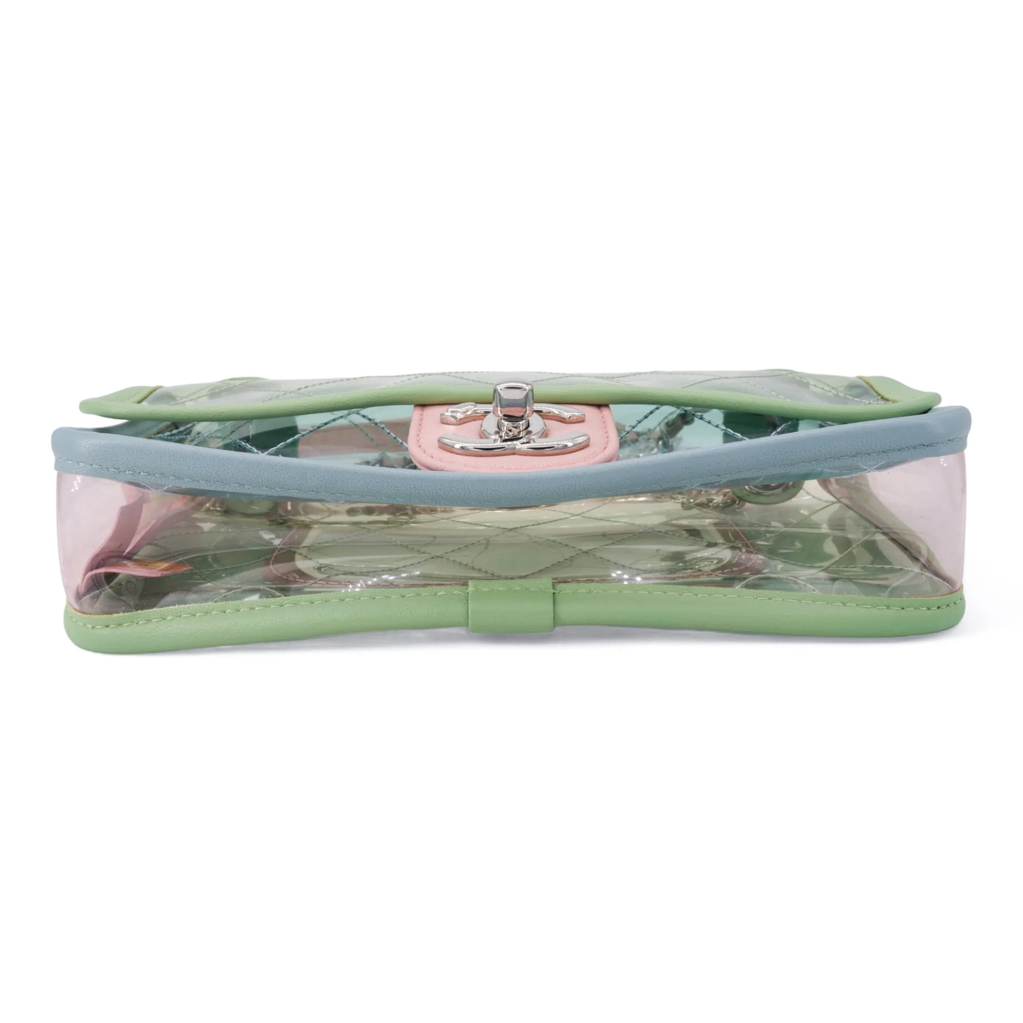 Coco Splash PVC Mini Flap Bag Green Pink Blue