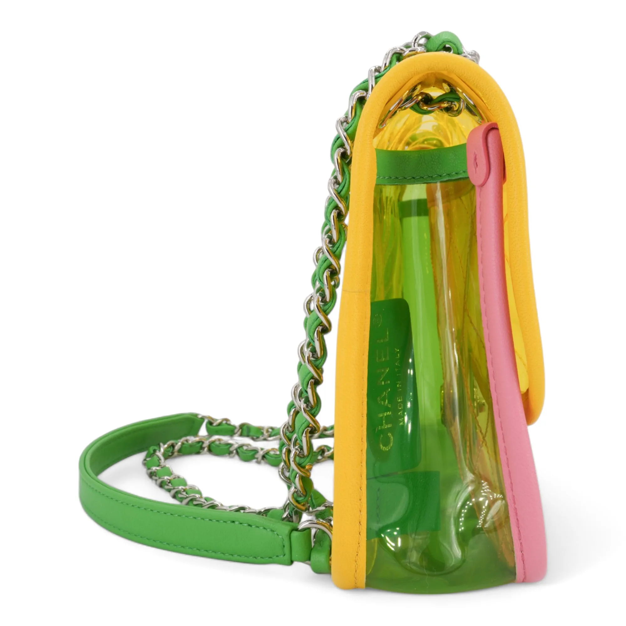 Coco Splash Yellow PVC Medium Flap Bag