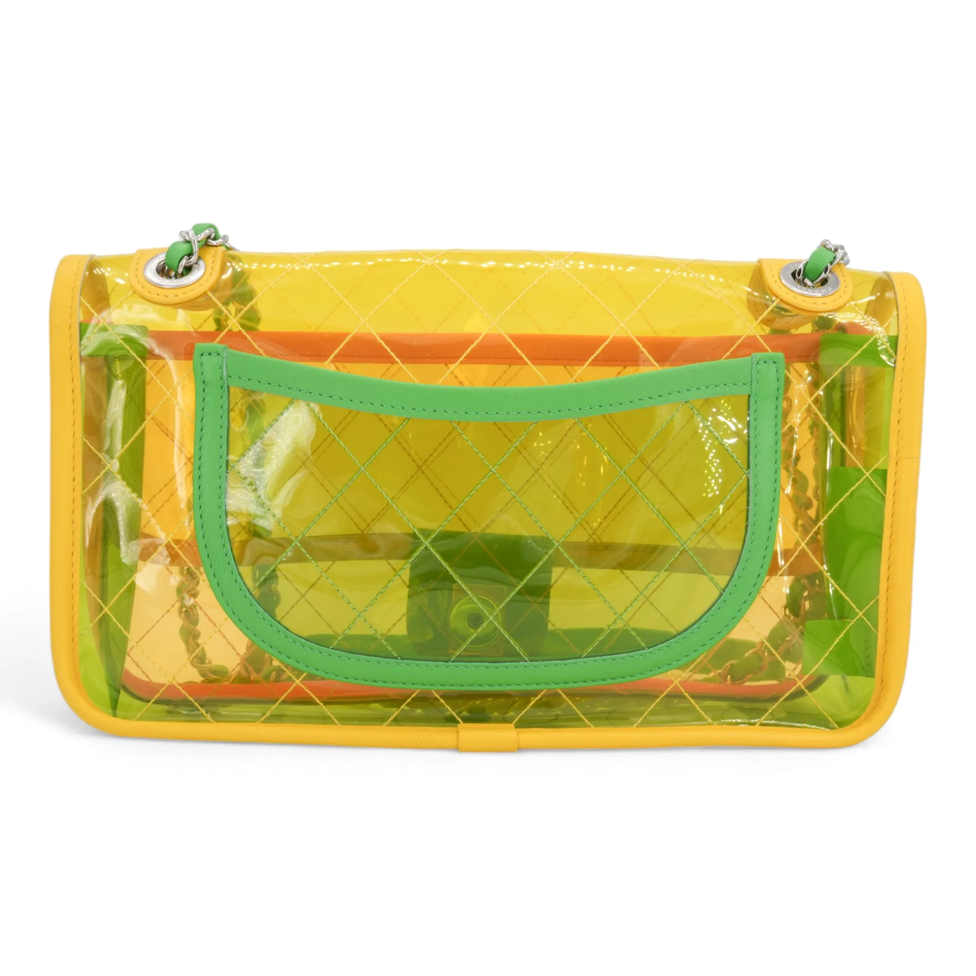 Coco Splash Yellow PVC Medium Flap Bag