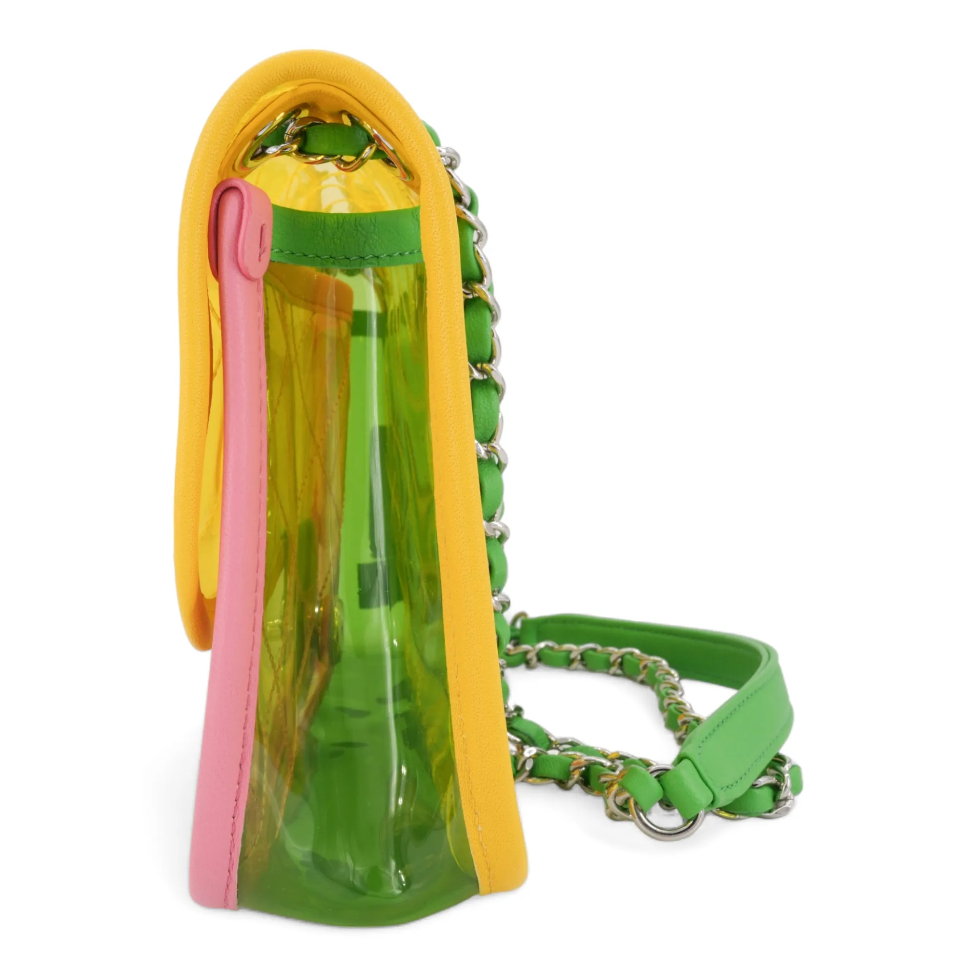 Coco Splash Yellow PVC Medium Flap Bag