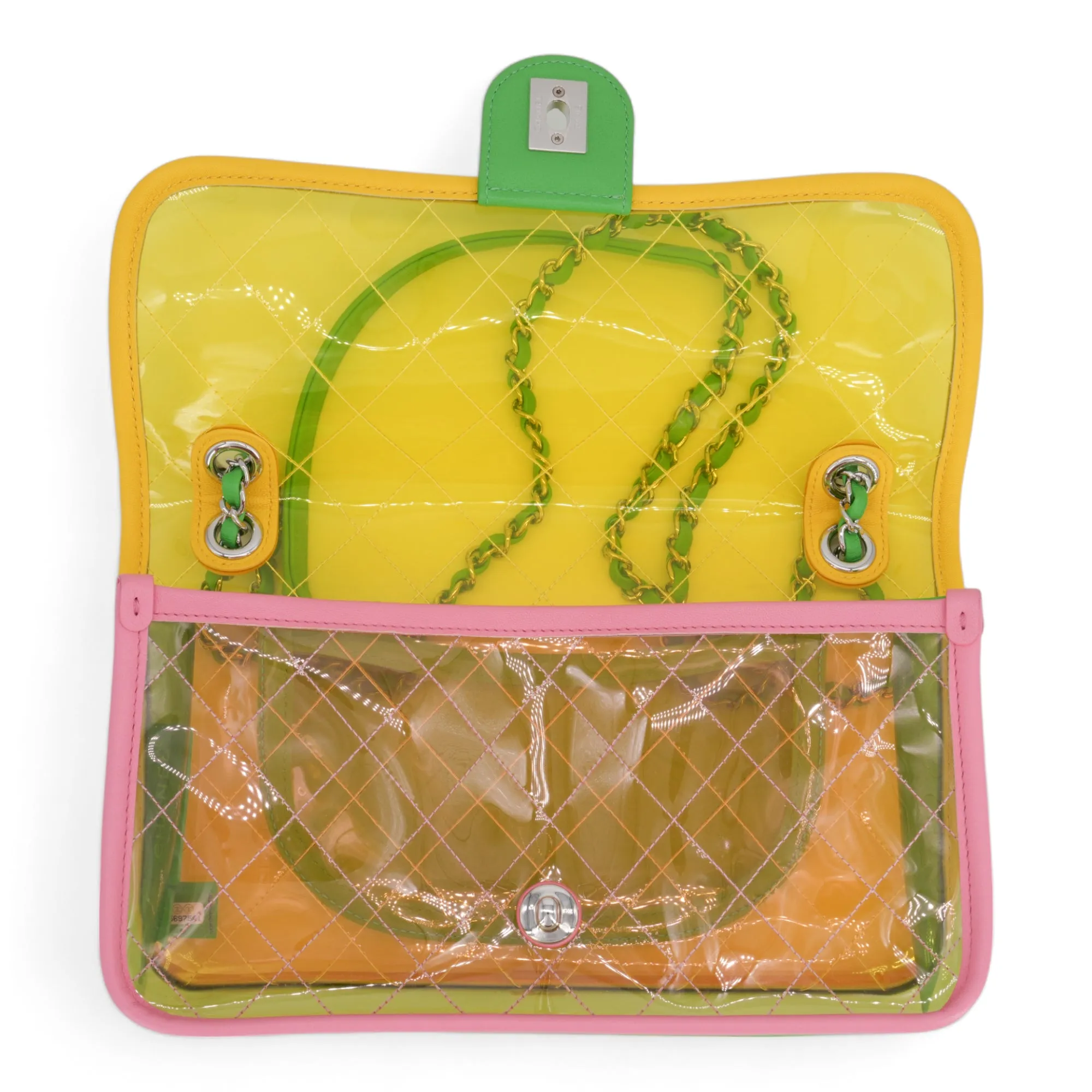 Coco Splash Yellow PVC Medium Flap Bag
