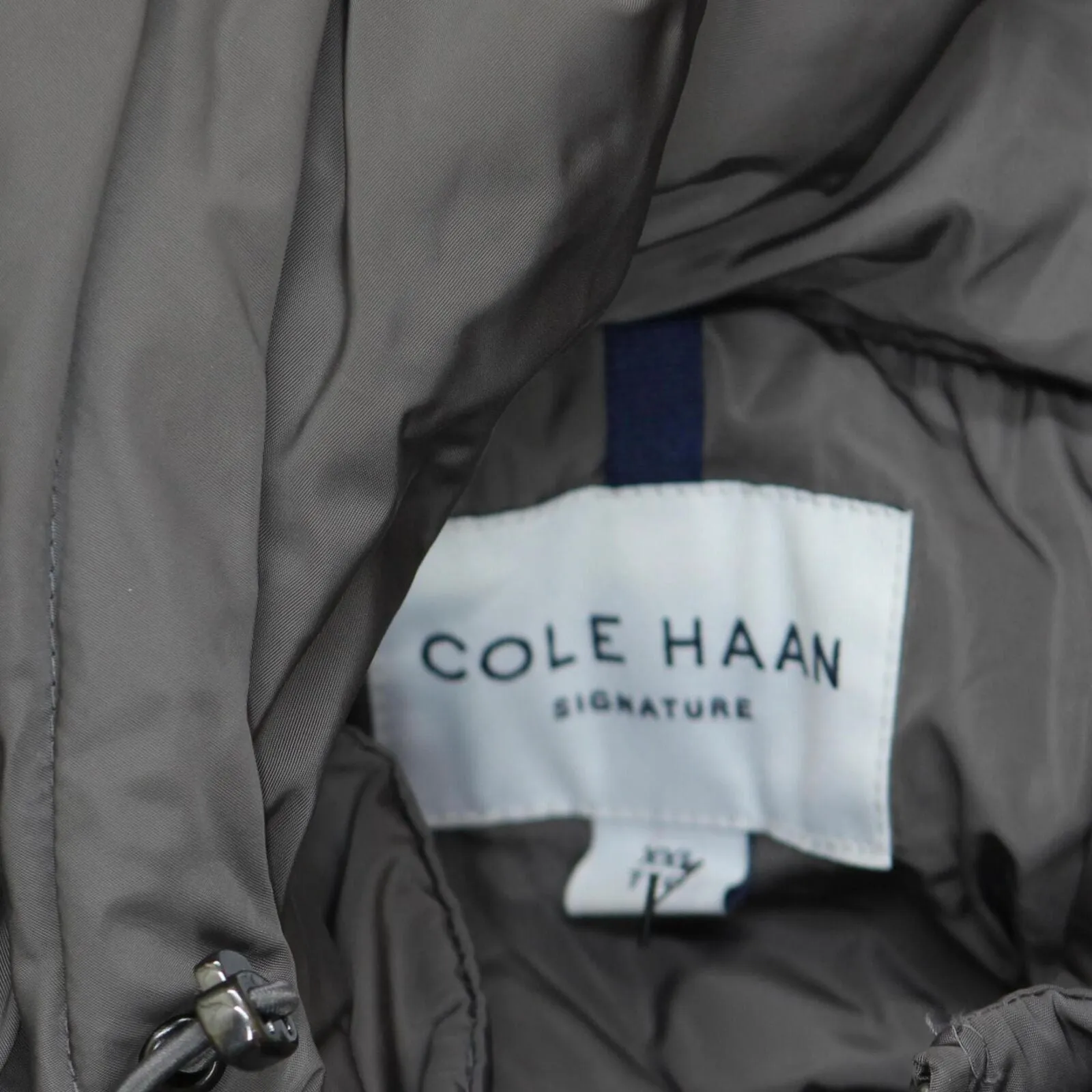 Cole Haan Womens Quilted Hooded Down Maxi Puffer Coat 1677d2fbce96d5 Gray 2XL