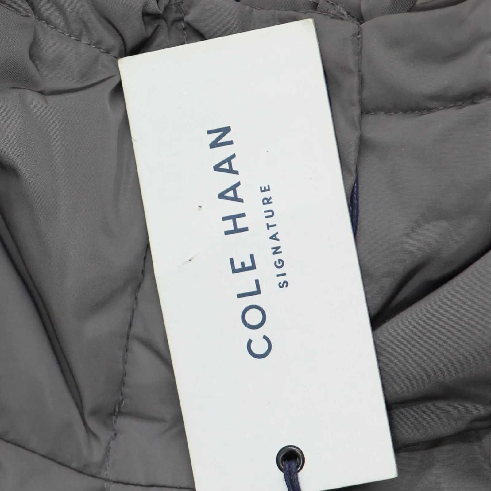 Cole Haan Womens Quilted Hooded Down Maxi Puffer Coat 1677d2fbce96d5 Gray 2XL