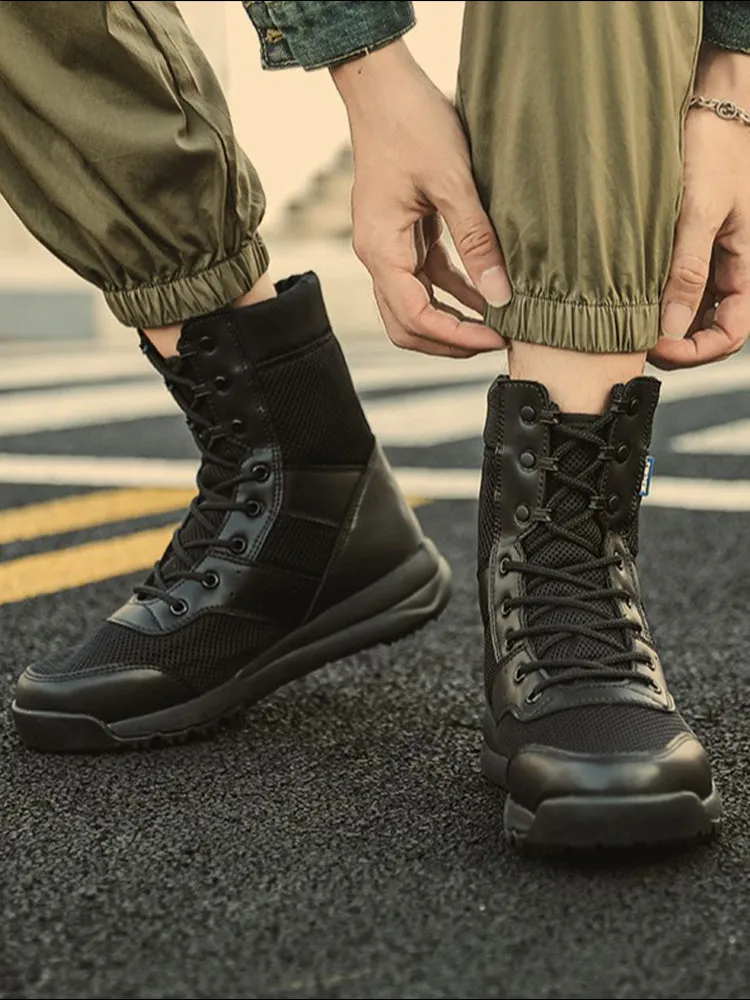 Combat boots techwear