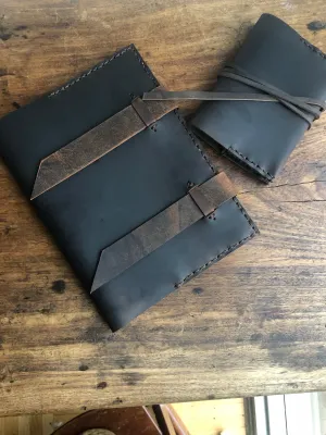 Composition Notebook Cover, Refillable Leather Composition Notebook, Large Refillable Journal, Custom Made in New York