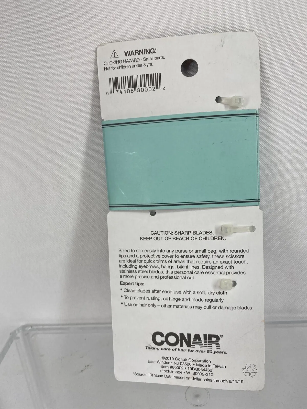 CONAIR Simply Personal 4" Travel Scissors Trimming Eyebrow Bangs Bikini Safe Tip