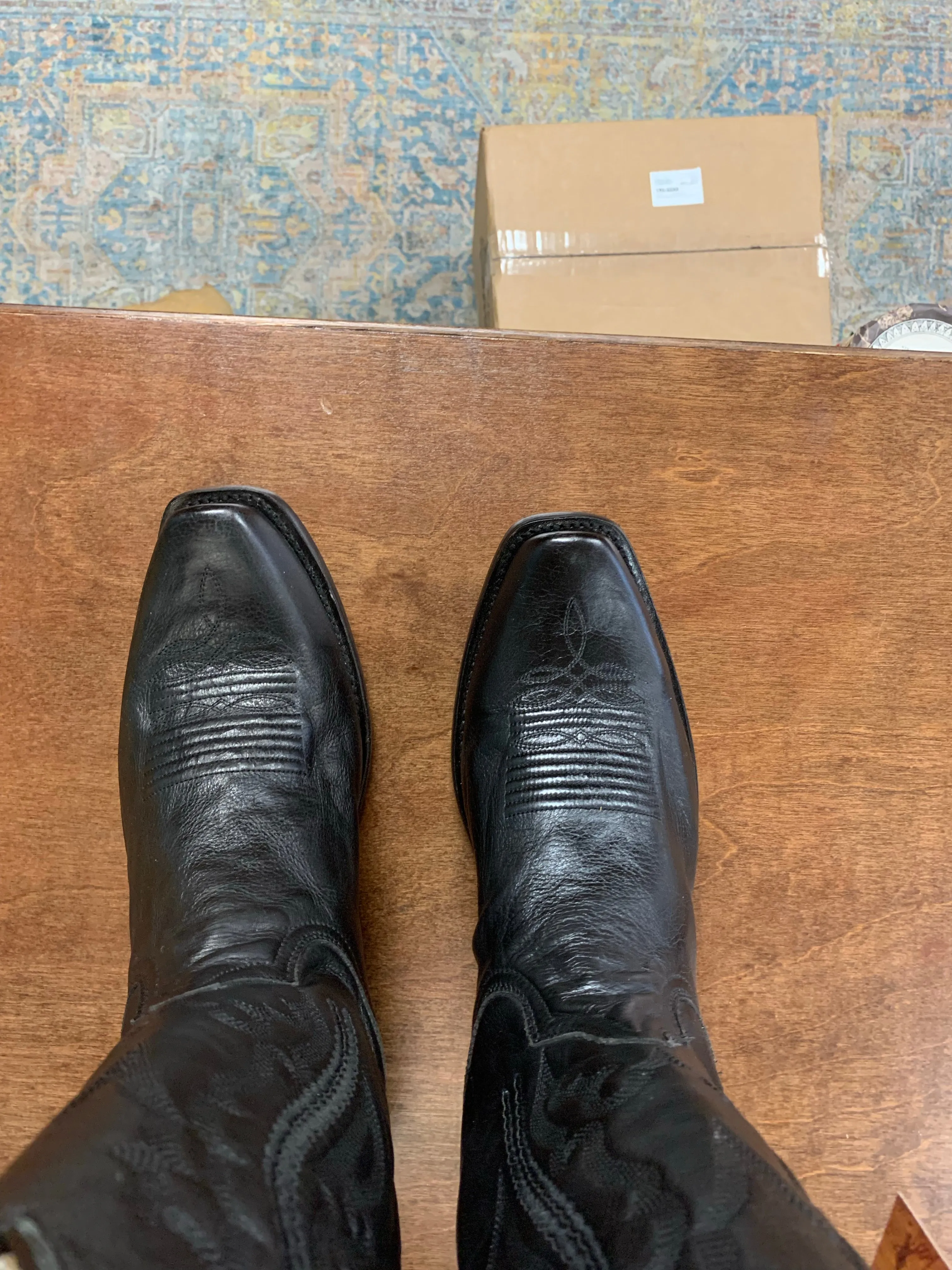 Corral Black Embroidery Narrow Toe