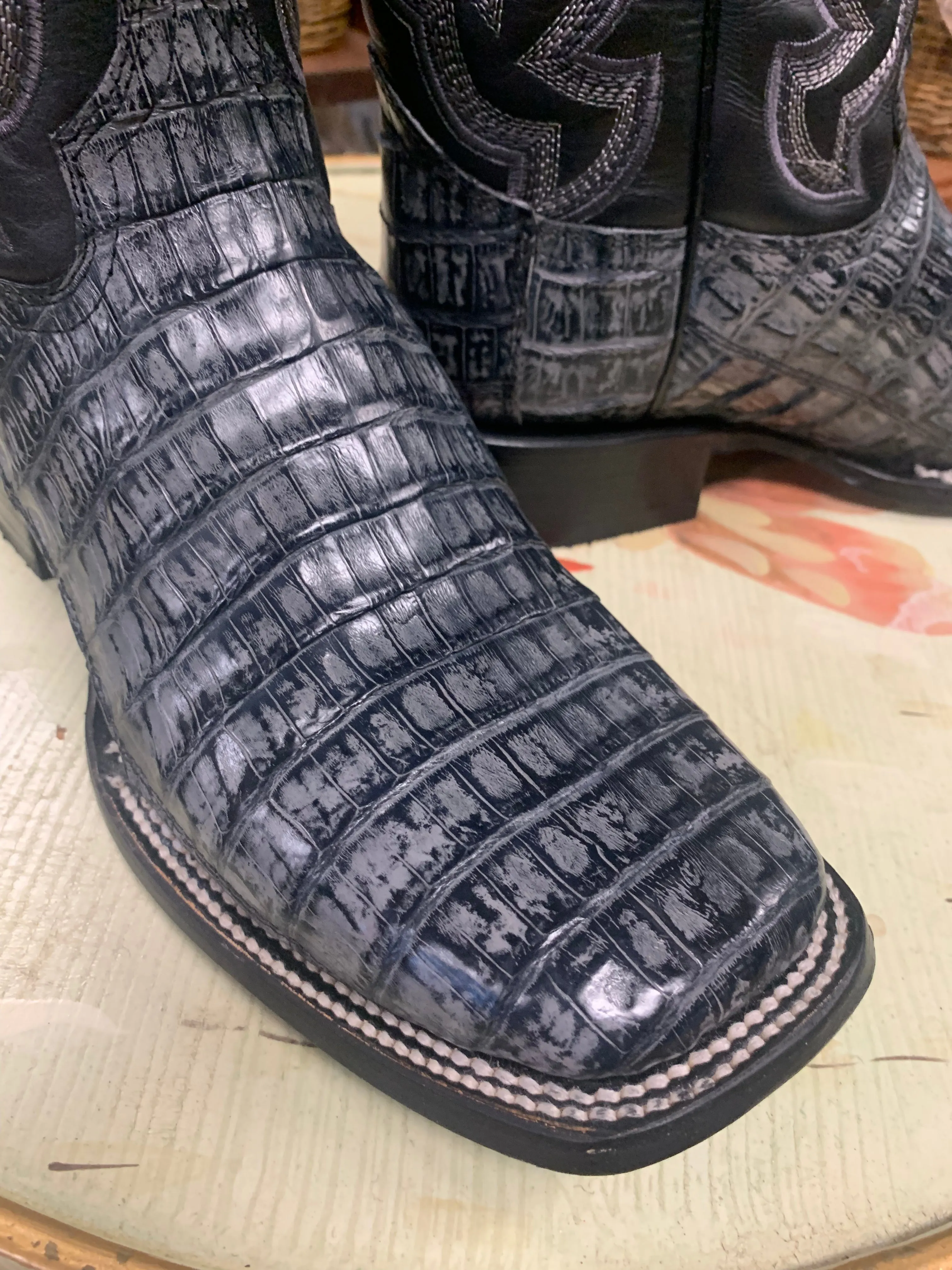 Corral Men's Exotic Caiman Western Boots - Broad Square Toe