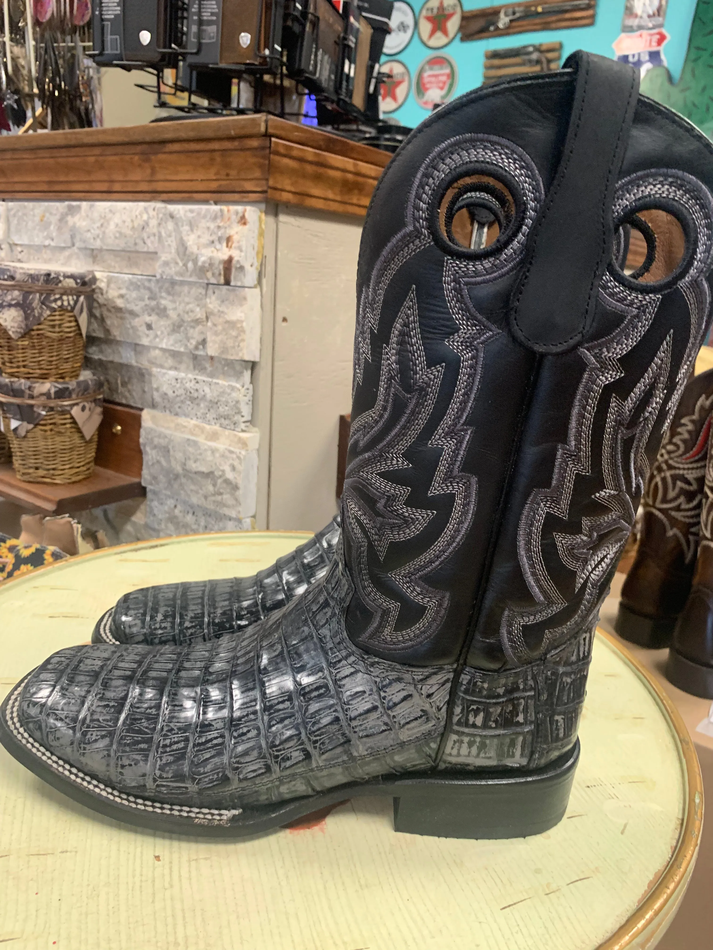 Corral Men's Exotic Caiman Western Boots - Broad Square Toe