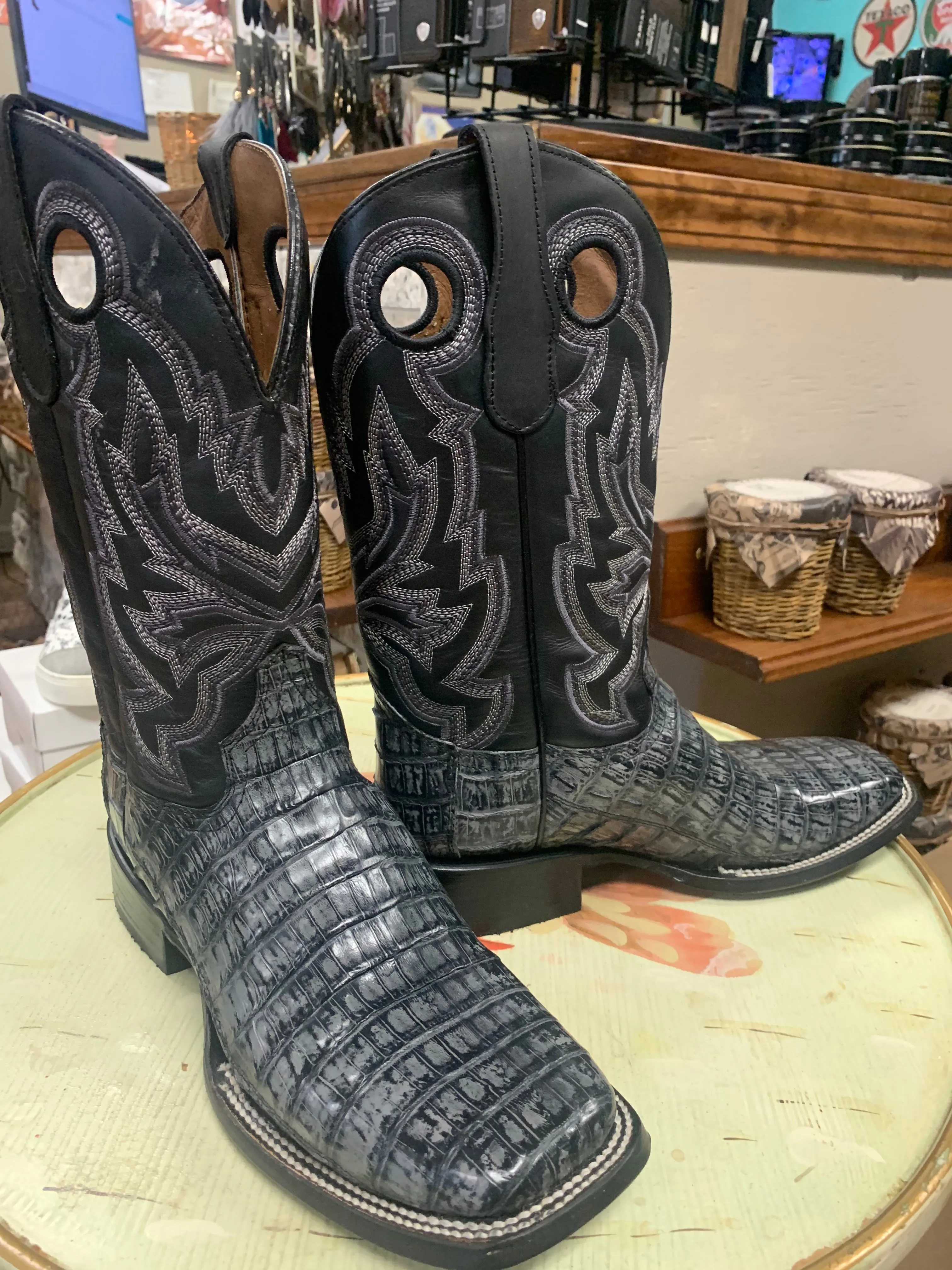 Corral Men's Exotic Caiman Western Boots - Broad Square Toe