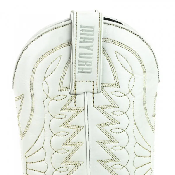 Cowboy Boots for Women and Men, Handcrafted Leather 1920s White Texan Boots