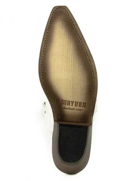 Cowboy Boots for Women and Men, Handcrafted Leather 1920s White Texan Boots