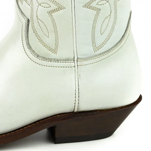 Cowboy Boots for Women and Men, Handcrafted Leather 1920s White Texan Boots