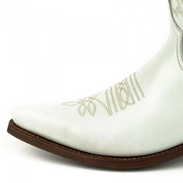 Cowboy Boots for Women and Men, Handcrafted Leather 1920s White Texan Boots