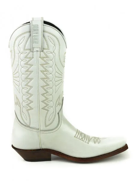 Cowboy Boots for Women and Men, Handcrafted Leather 1920s White Texan Boots