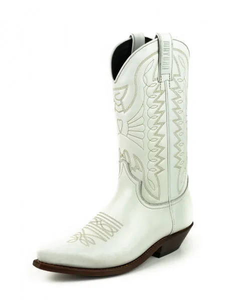 Cowboy Boots for Women and Men, Handcrafted Leather 1920s White Texan Boots