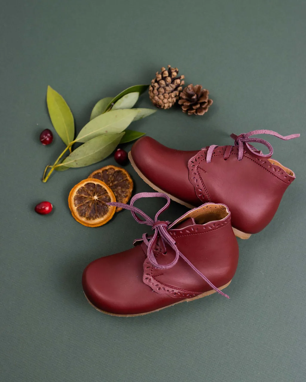 Cranberry Primavera {Children's Leather Boots}