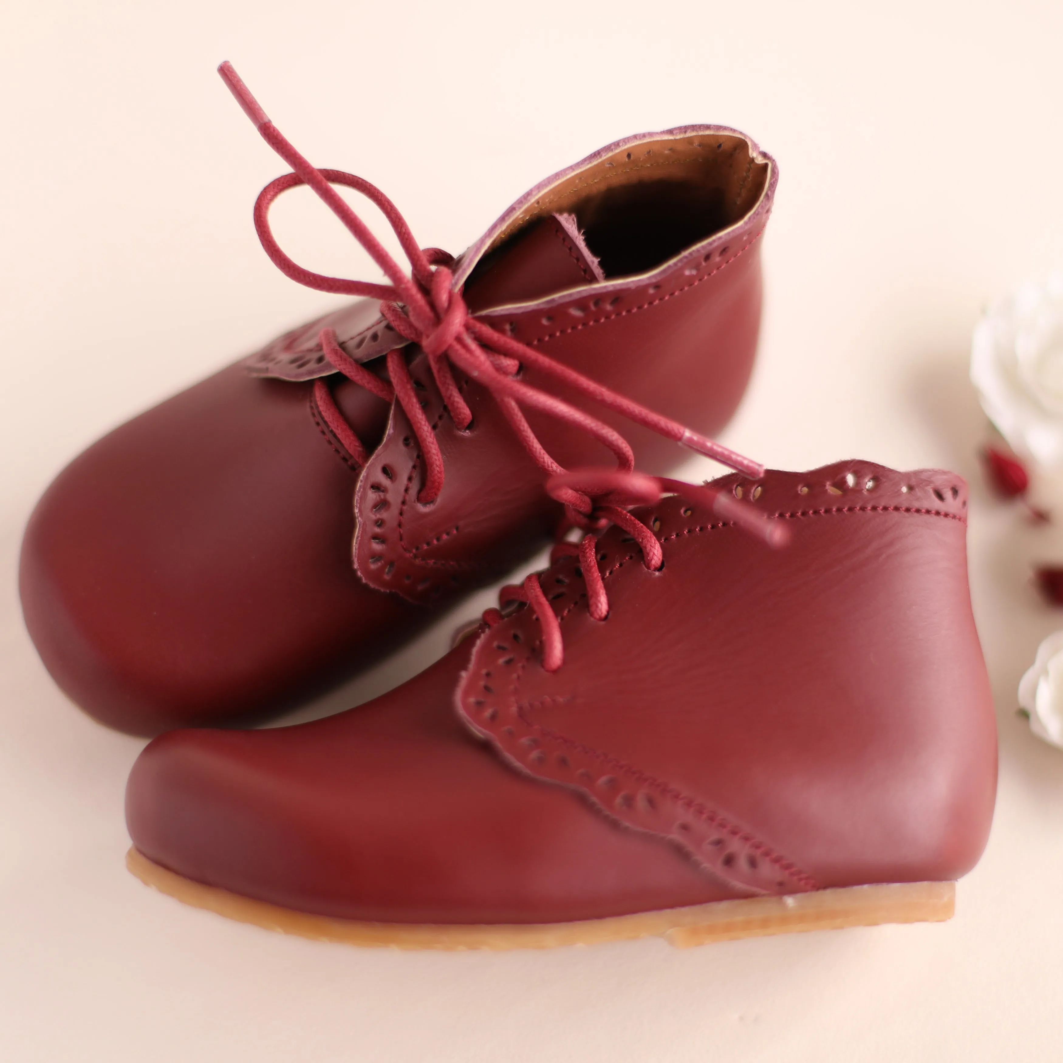 Cranberry Primavera {Children's Leather Boots}