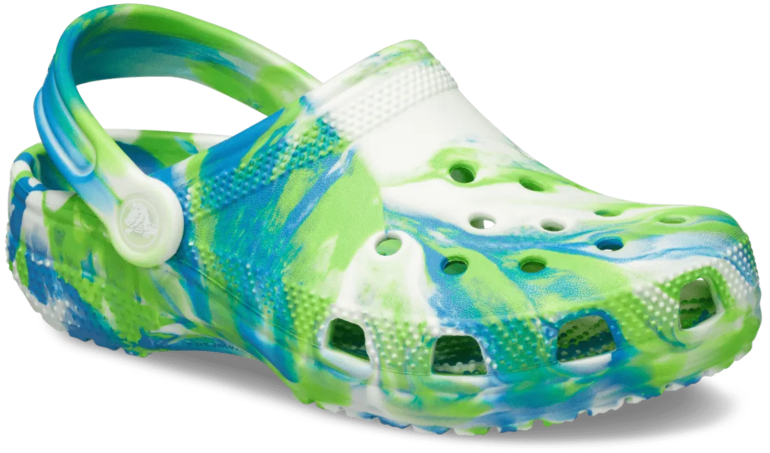 Crocs Classic Toddlers Marbled Clog - Prep Blue/Multi