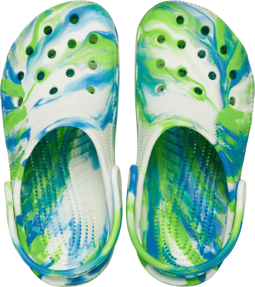 Crocs Classic Toddlers Marbled Clog - Prep Blue/Multi