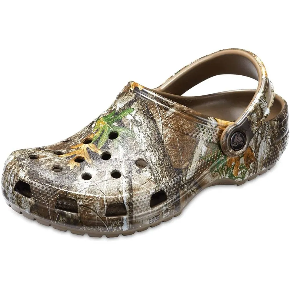 Crocs Men's and Women's Classic Realtree Clog | Camo Shoes | Multiple Colors and Sizes