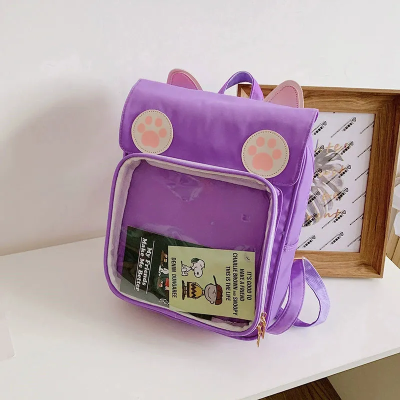 Cute Cat School Big Backpack Bag