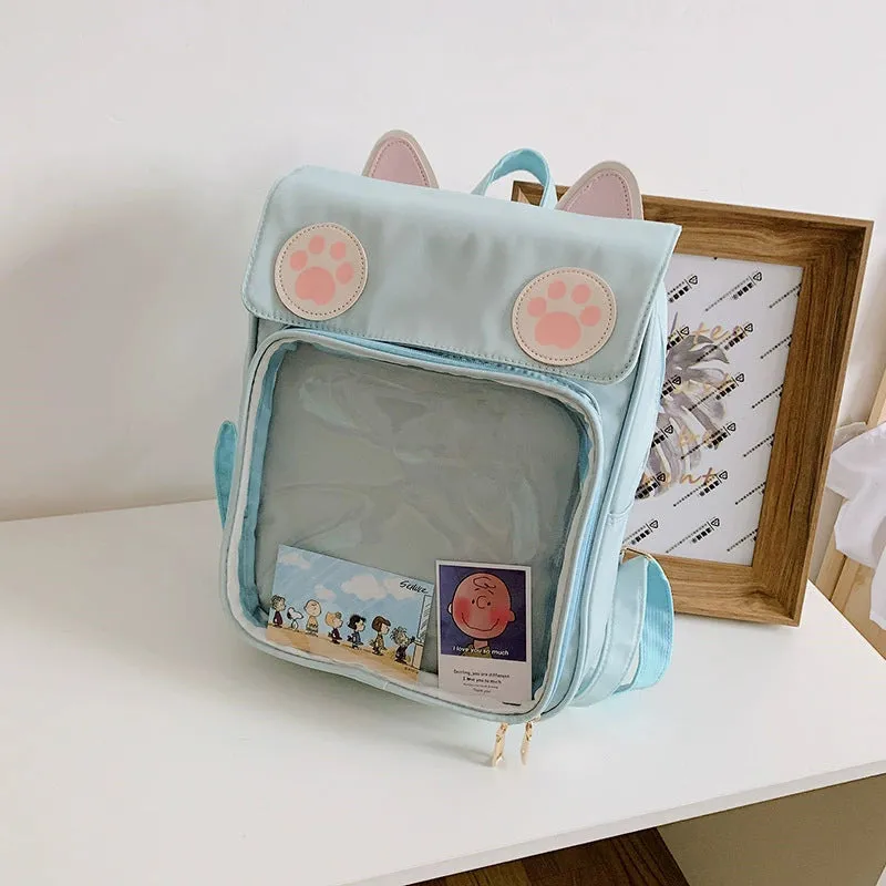 Cute Cat School Big Backpack Bag